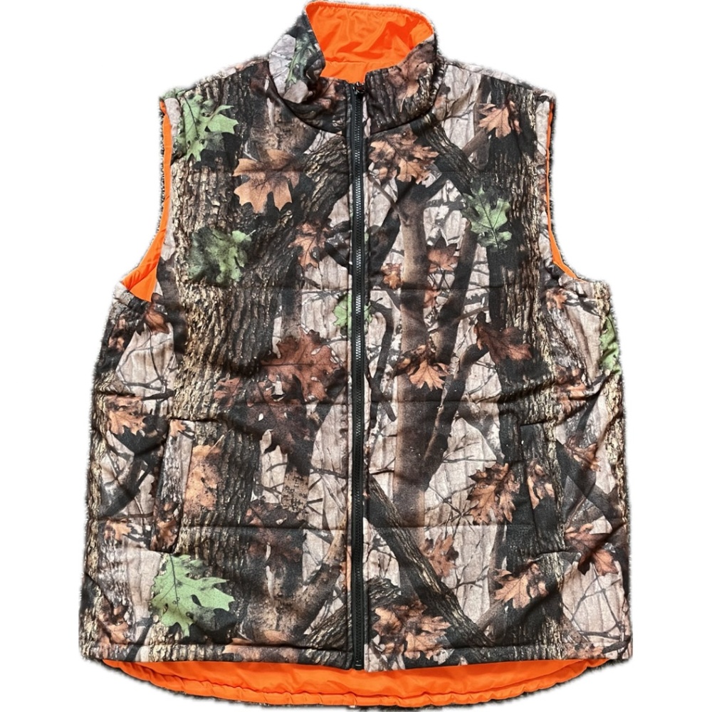 EUC Camoflauge Insulated Reversible Hunting Vest Men’s Large Like New Condition